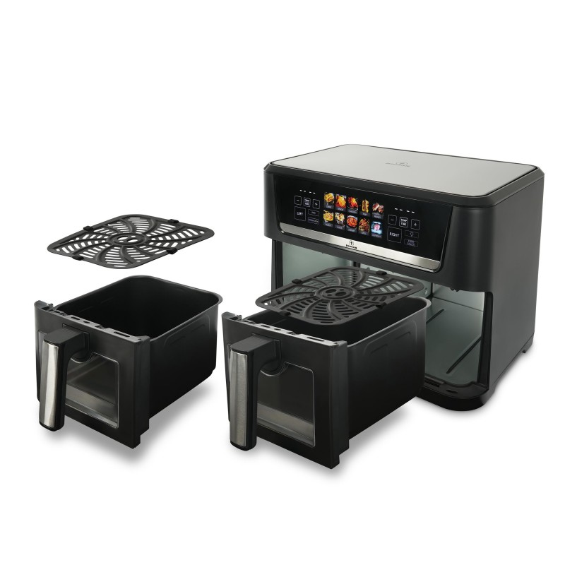 Human HU-392 Διπλό Air Fryer με 2 ανεξάρτητους κάδους 2800W 12L Human HU-392 Διπλό Air Fryer με 2 ανεξάρτητους κάδους 2800W 12L